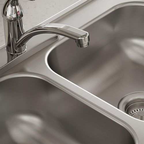 Main product image of Dayton Stainless Steel 33" x 19" x 6-7/16" 3-Hole Equal Double Bowl Drop-in Sink