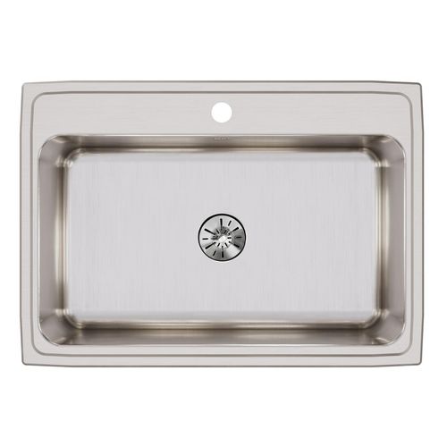 Main product image of Lustertone Classic Stainless Steel 31" x 22" x 10-1/8" 1-Hole Single Bowl Drop-in Sink w/ Perfect Drain
