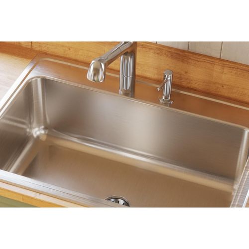 Main product image of Lustertone Classic Stainless Steel 31" x 22" x 10-1/8" 1-Hole Single Bowl Drop-in Sink w/ Perfect Drain
