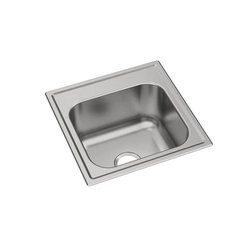 Main product image of Dayton Stainless Steel 20" x 20" x 10-1/8", 0-Hole Single Bowl Drop-in Laundry Sink
