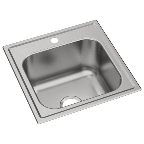 Main product image of Dayton Stainless Steel 20" x 20" x 10-1/8" 1-Hole Single Bowl Drop-in Laundry Sink