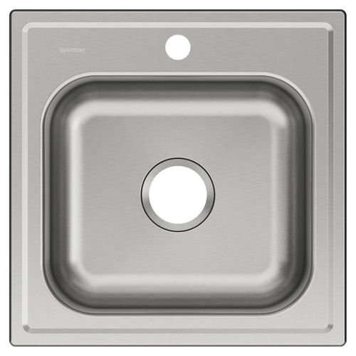 Main product image of Dayton Stainless Steel 20" x 20" x 10-1/8" 1-Hole Single Bowl Drop-in Laundry Sink