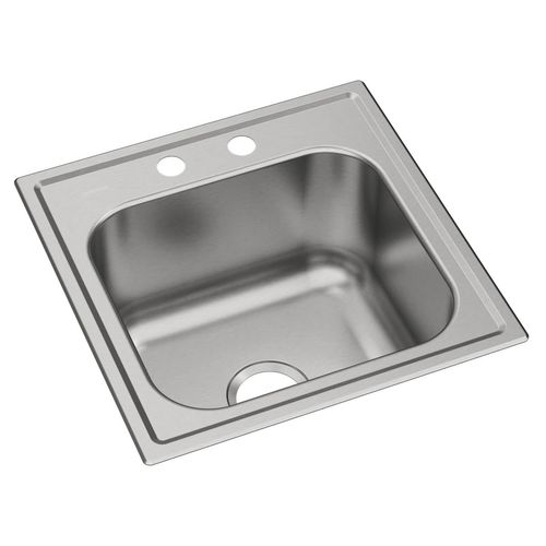 Main product image of Dayton Stainless Steel 20" x 20" x 10-1/8" 2-Hole Single Bowl Drop-in Laundry Sink