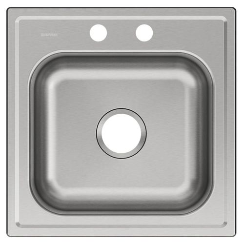 Main product image of Dayton Stainless Steel 20" x 20" x 10-1/8" 2-Hole Single Bowl Drop-in Laundry Sink