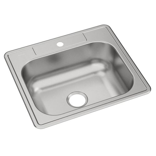 Main product image of Dayton Stainless Steel 25" x 22" x 8-1/16" 1-Hole Single Bowl Drop-in Sink