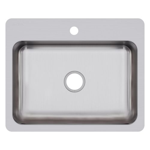 Main product image of Dayton Stainless Steel 27" x 22" x 8" 1-Hole Single Bowl Dual Mount Sink