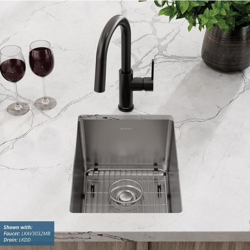 Main product image of Crosstown 18 Gauge Stainless Steel 13-1/2" x 18-1/2" x 9" Single Bowl Undermount Bar Sink Kit