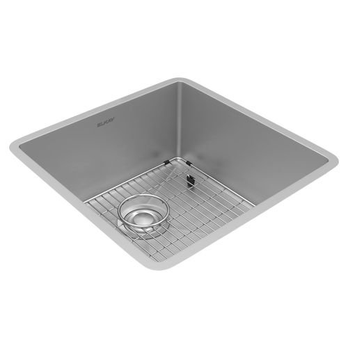 Main product image of Crosstown 18 Gauge Stainless Steel 18-1/2" x 18-1/2" x 9" Single Bowl Undermount Sink Kit