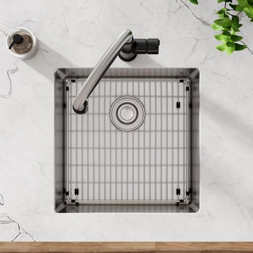 Main product image of Crosstown 18 Gauge Stainless Steel 18-1/2" x 18-1/2" x 9" Single Bowl Undermount Sink Kit