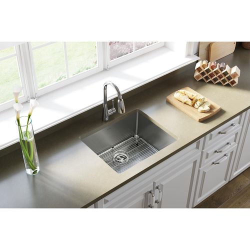 Main product image of Crosstown 18 Gauge Stainless Steel 22-1/2" x 18-1/2" x 9" Single Bowl Undermount Sink Kit