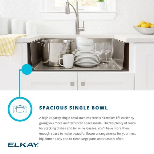Main product image of Crosstown 18 Gauge Stainless Steel 31-1/2" x 18-1/2" x 9" Single Bowl Undermount Sink