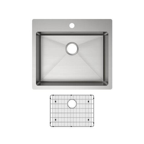 Main product image of Crosstown 18 Gauge Stainless Steel 25" x 22" x 6" 1-Hole Single Bowl Dual Mount ADA Sink Kit