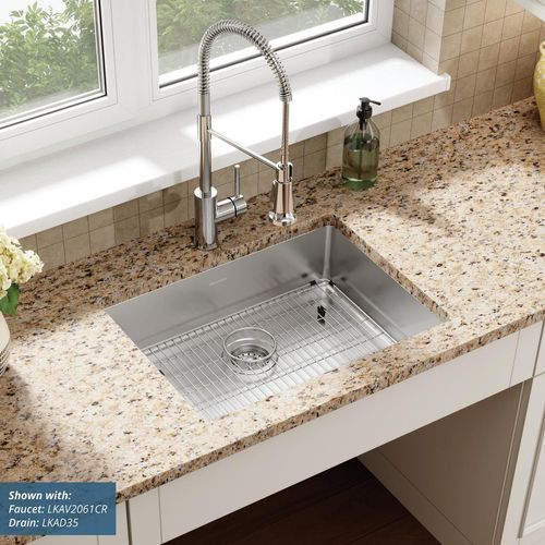 Main product image of Crosstown 18 Gauge Stainless Steel 25" x 22" x 6" 1-Hole Single Bowl Dual Mount ADA Sink Kit