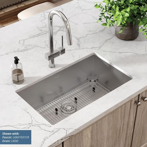 Main product image of Crosstown 16 Gauge Stainless Steel 30-1/2" x 18-1/2" x 10" Single Bowl Undermount Sink Kit