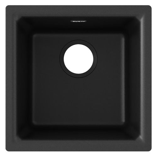 Main product image of Quartz Classic 15-3/4" x 15-3/4" x 7-11/16" Single Bowl Dual Mount Bar Sink (Black)