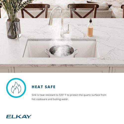 Main product image of Quartz Classic 33" x 22" x 10" Offset 60/40 Double Bowl Undermount Sink w/ Aqua Divide (Greystone)