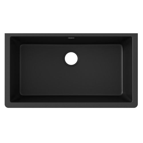 Main product image of Quartz Classic 33" x 18-7/16" x 9-7/16" Single Bowl Undermount Sink (Black)