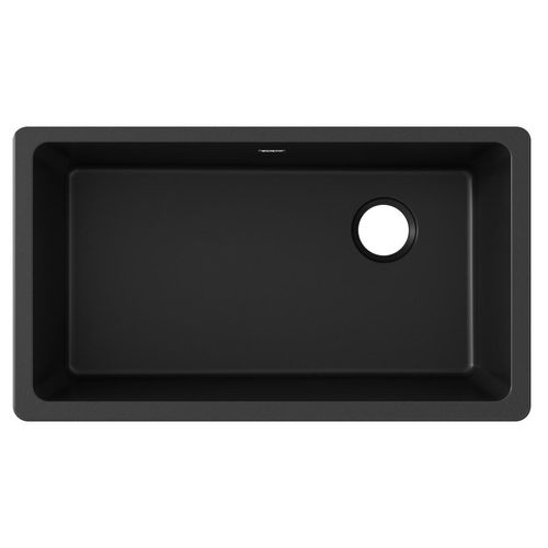 Main product image of Quartz Classic 33" x 18-3/4" x 9-1/2" Single Bowl Undermount Sink (Black)