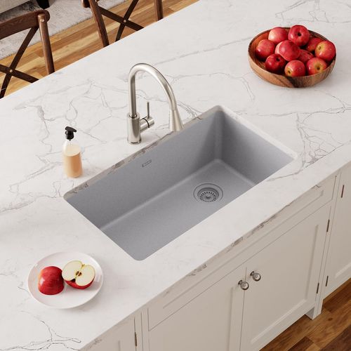 Main product image of Quartz Classic 33" x 18-3/4" x 9-1/2" Single Bowl Undermount Sink (Greystone)