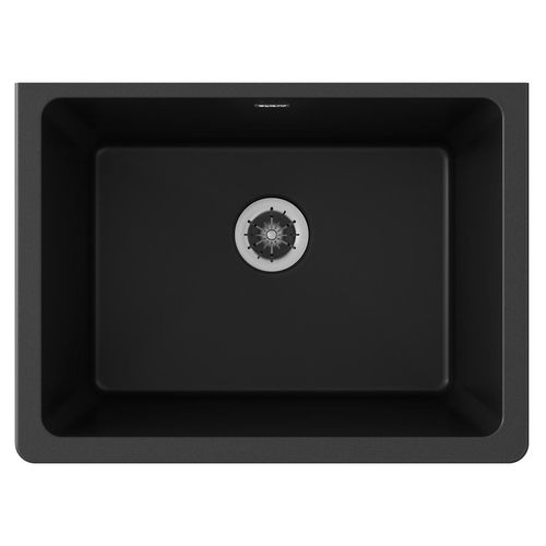 Main product image of Quartz Classic 25" x 18-1/2" x 11-13/16" Undermount Laundry Sink w/ Perfect Drain (Black)