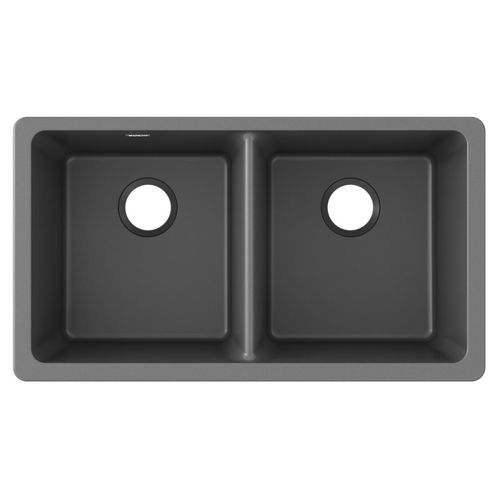 Main product image of Quartz Classic 33" x 18-1/2" x 9-1/2" Equal Double Bowl Undermount Sink (Dusk Gray)