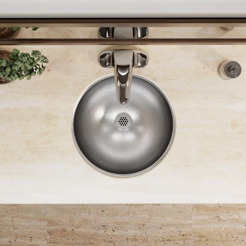 Main product image of Asana Stainless Steel 14-3/8" x 14-3/8" x 6" Single Bowl Undermount Bathroom Sink with Overflow