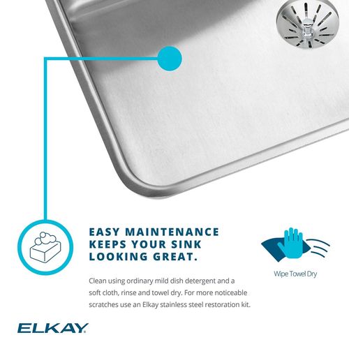 Main product image of Lustertone Classic Stainless Steel, 23-1/2" x 18-1/4" x 7-1/2" Single Bowl Undermount Sink