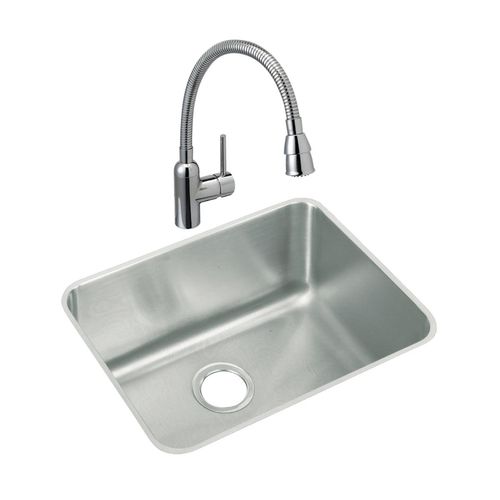 Main product image of Lustertone Classic Stainless Steel 23-1/2" x 18-1/4" x 10" Single Bowl Undermount Sink