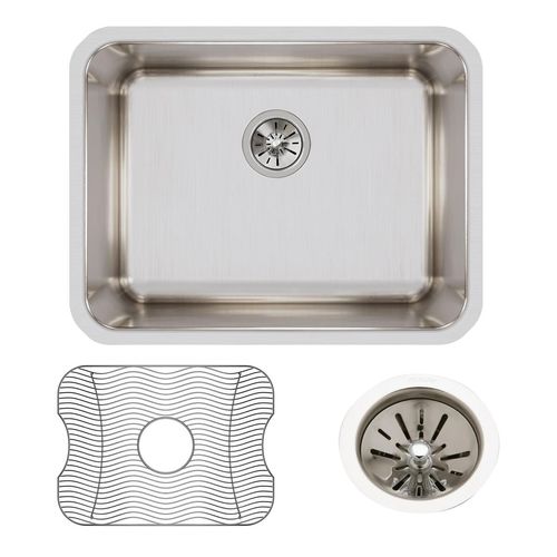 Main product image of Lustertone Classic Stainless Steel 23-1/2" x 18-1/4" x 7-1/2" Single Bowl Undermount Sink Kit