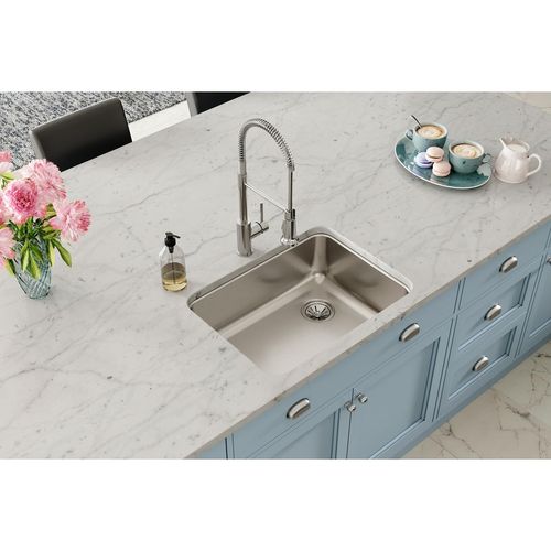 Main product image of Lustertone Classic Stainless Steel 25-1/2" x 19-1/4" x 8" Single Bowl Undermount Sink w/ Right Drain