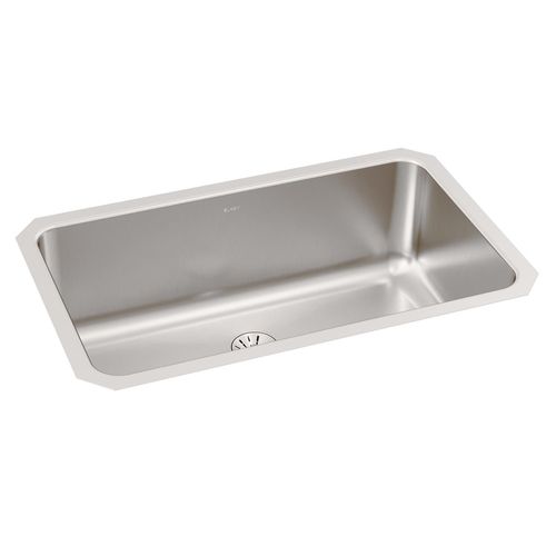Main product image of Lustertone Classic Stainless Steel 30-1/2" x 18-1/2" x 10" Single Bowl Undermount Sink w/ Perfect Drain