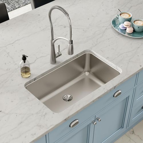 Main product image of Lustertone Classic Stainless Steel 30-1/2" x 18-1/2" x 10" Single Bowl Undermount Sink w/ Perfect Drain