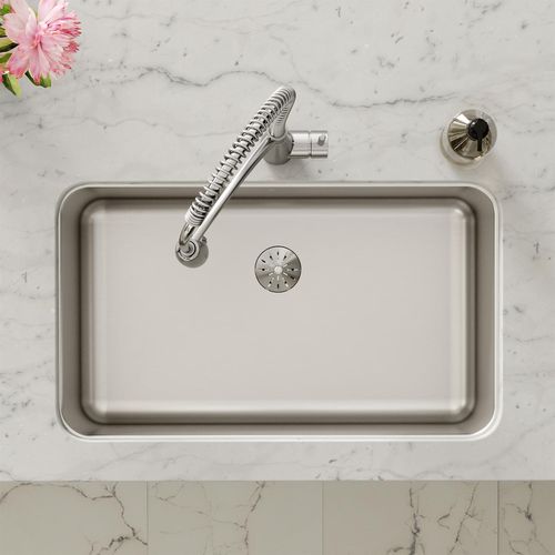 Main product image of Lustertone Classic Stainless Steel 30-1/2" x 18-1/2" x 10" Single Bowl Undermount Sink w/ Perfect Drain