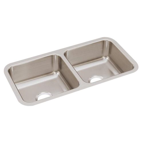 Main product image of Lustertone Classic Stainless Steel, 31-3/4" x 16-1/2" x 7-1/2" Equal Double Bowl Undermount Sink