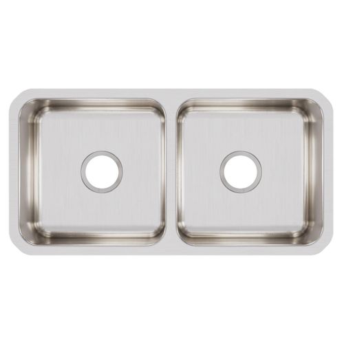 Main product image of Lustertone Classic Stainless Steel, 31-3/4" x 16-1/2" x 7-1/2" Equal Double Bowl Undermount Sink