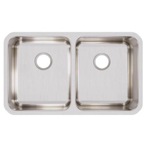 Main product image of Lustertone Classic Stainless Steel, 30-3/4" x 18-1/2" x 7-7/8" Equal Double Bowl Undermount Sink