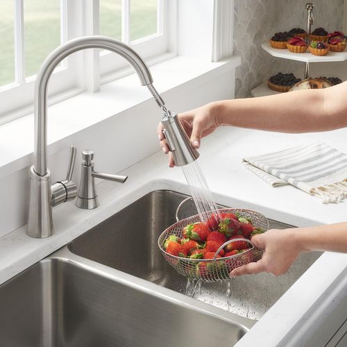 Main product image of Lustertone Classic Stainless Steel 30-3/4" x 18-1/2" x 10" Double Bowl Undermount Sink w/ Perfect Drain