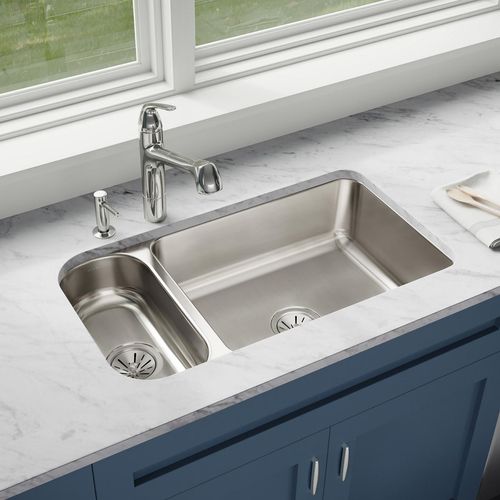 Main product image of Lustertone Classic Stainless Steel, 32-1/4" x 18-1/4" x 7-3/4" 30/70 Double Bowl Undermount Sink