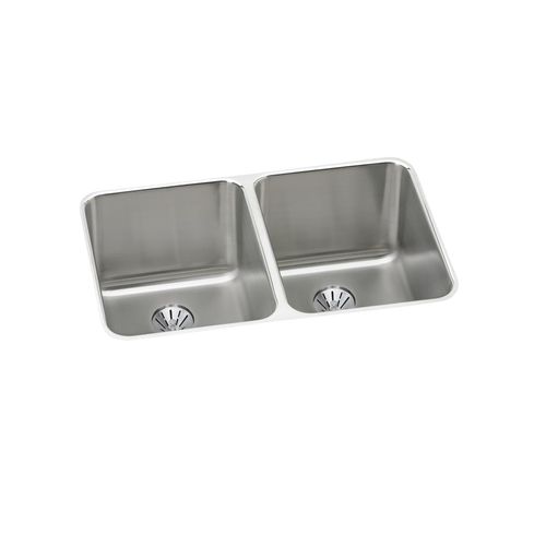Main product image of Lustertone Classic Stainless Steel 31-1/4" x 20" x 9-7/8" Double Bowl Undermount Sink w/ Perfect Drain