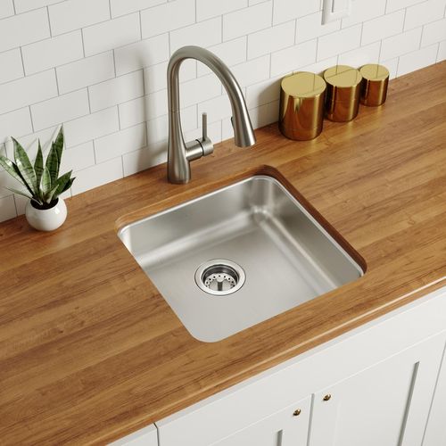 Main product image of Lustertone Classic Stainless Steel 18-1/2" x 18-1/2" x 5-3/8" Single Bowl Undermount ADA Sink
