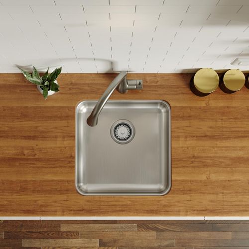 Main product image of Lustertone Classic Stainless Steel 18-1/2" x 18-1/2" x 5-3/8" Single Bowl Undermount ADA Sink