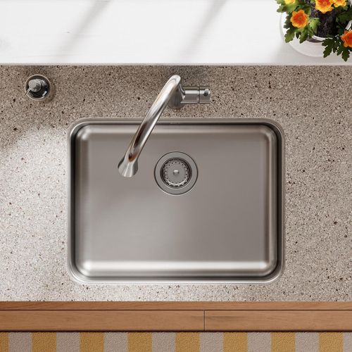 Main product image of Lustertone Classic Stainless Steel 23-1/2" x 18-1/4" x 5-3/8" Single Bowl Undermount ADA Sink