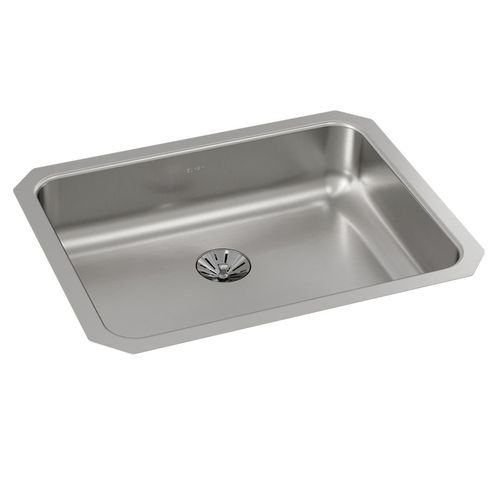 Main product image of Lustertone Classic Stainless Steel 23-1/2" x 18-1/4" x 5-3/8" Single Bowl Undermount ADA Sink w/Perfect Drain