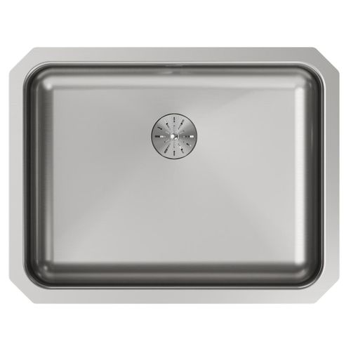 Main product image of Lustertone Classic Stainless Steel 23-1/2" x 18-1/4" x 5-3/8" Single Bowl Undermount ADA Sink w/Perfect Drain