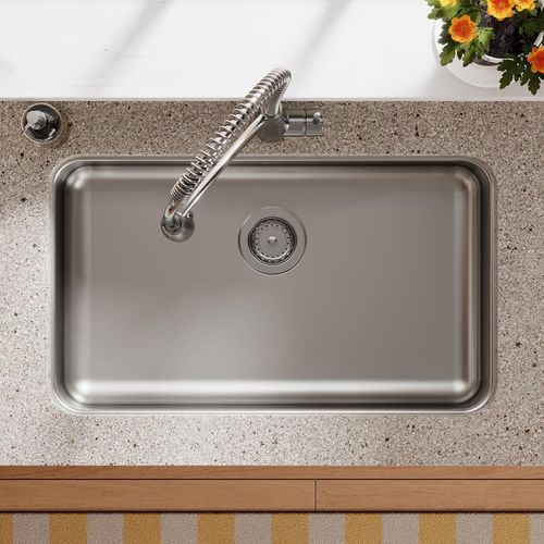 Main product image of Lustertone Classic Stainless Steel, 30-1/2" x 18-1/2" x 5-3/8" Single Bowl Undermount ADA Sink
