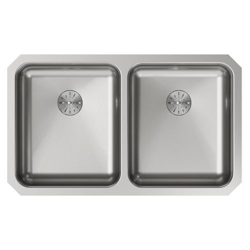 Main product image of Lustertone Classic Stainless Steel 30-3/4" x 18-1/2" x 5-3/8" Double Bowl Undermount ADA Sink w/Perfect Drain