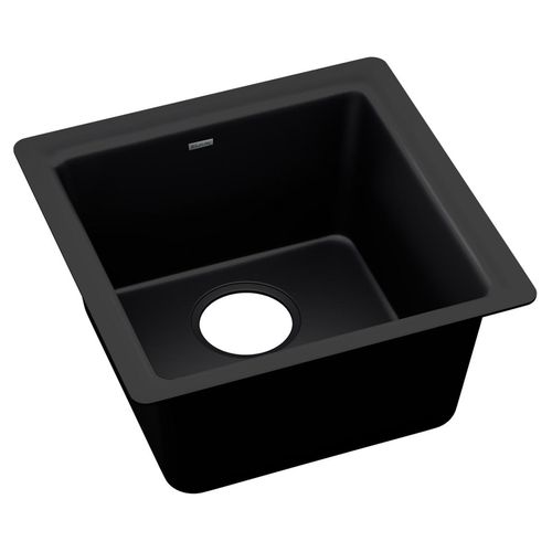 Main product image of Quartz Luxe 15-3/4" x 15-3/4" x 7-11/16" Single Bowl Dual Mount Bar Sink Caviar