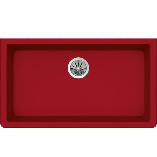 Main product image of Quartz Luxe 33" x 18-7/16" x 9-7/16" Single Bowl Undermount Sink Maraschino