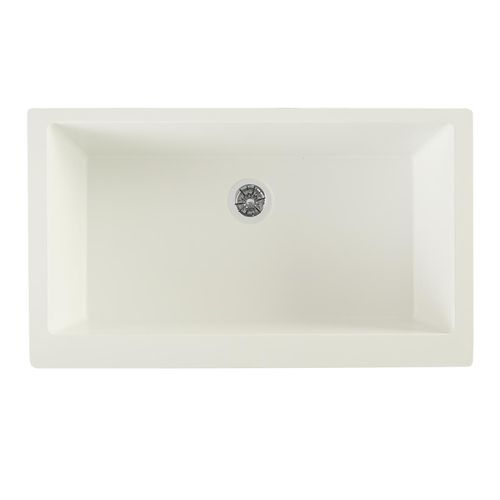 Main product image of Quartz Luxe 35-7/8" x 20-15/16" x 9" Single Bowl Farmhouse Sink w/ Perfect Drain Ricotta