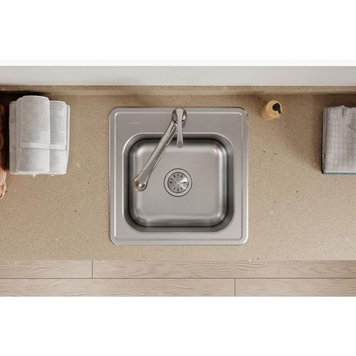 Main product image of Elkay Celebrity Stainless Steel 20" x 20" x 10-1/8", 0-Hole Single Bowl Drop-in Laundry Sink
